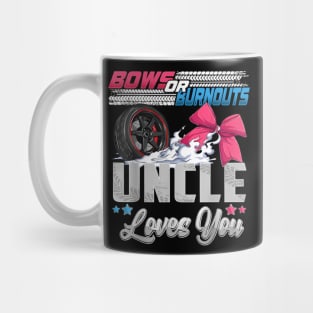 burnouts or bows gender reveal Party Announcement Uncle Mug